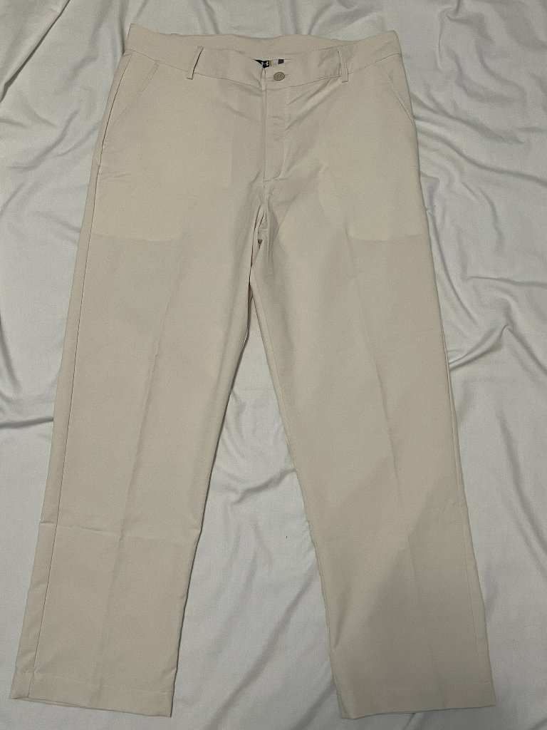 Under Armour Golf Pants Mens 34 Cream Preowned